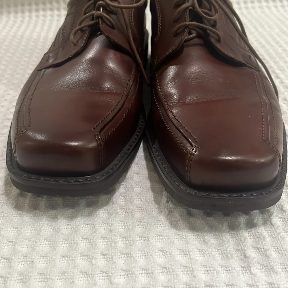 Ecco Men's Oxford Brown Leather Dress Shoes